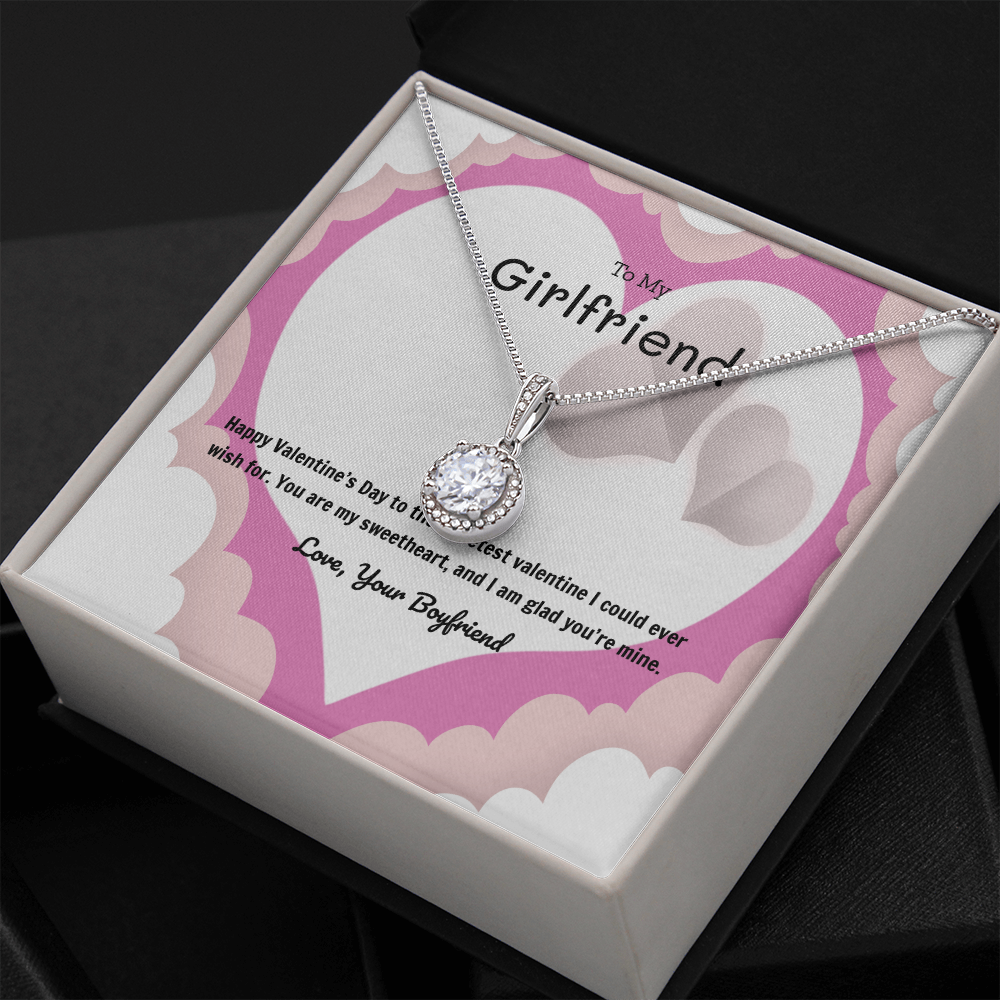 To My Girlfriend Valentines Gift Glad You're MineEternal Union Necklace-Express Your Love Gifts