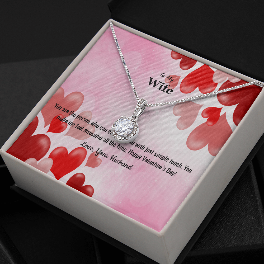 Wife Valentines Gift You Make Me Feel Awesome Eternal Union Necklace-Express Your Love Gifts