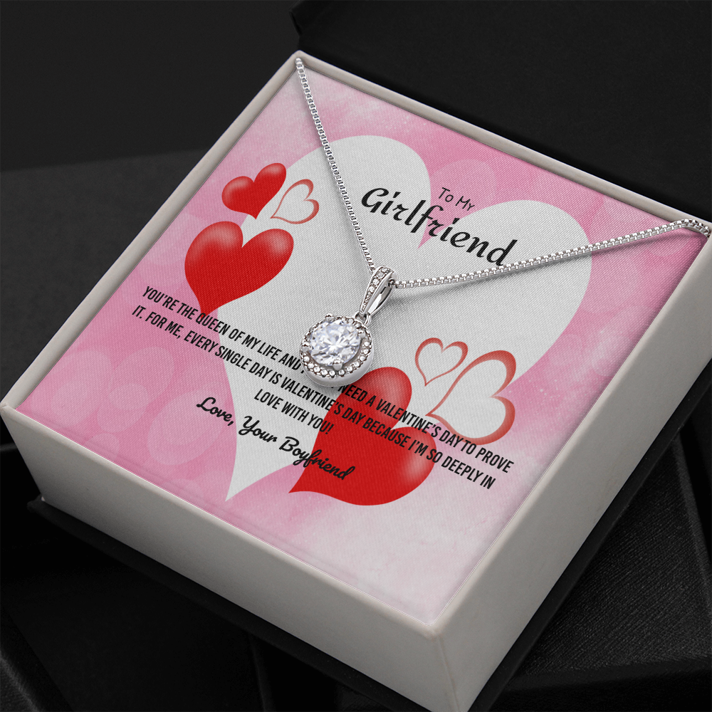 To My Girlfriend Valentines Gift Queen of My Life Eternal Union Necklace-Express Your Love Gifts