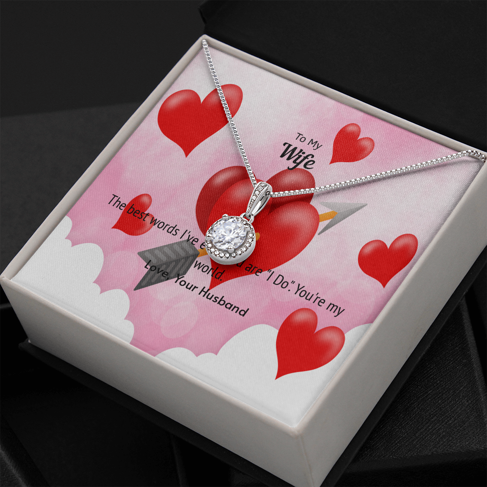 Wife Valentines Gift You're My World Eternal Union Necklace-Express Your Love Gifts