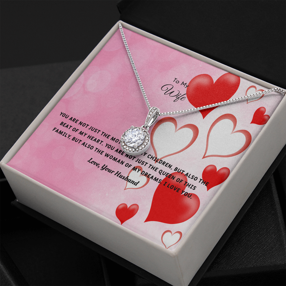 Wife Valentines Gift Queen of the Family Eternal Union Necklace-Express Your Love Gifts