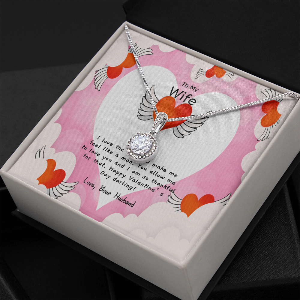Wife Valentines Gift Like a Man Eternal Union Necklace-Express Your Love Gifts