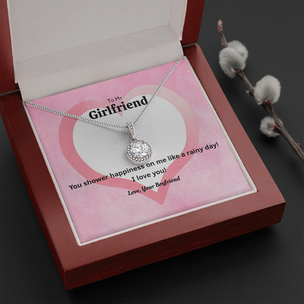 To My Girlfriend Valentines Gift You Shower Happiness on Me Eternal Union Necklace-Express Your Love Gifts