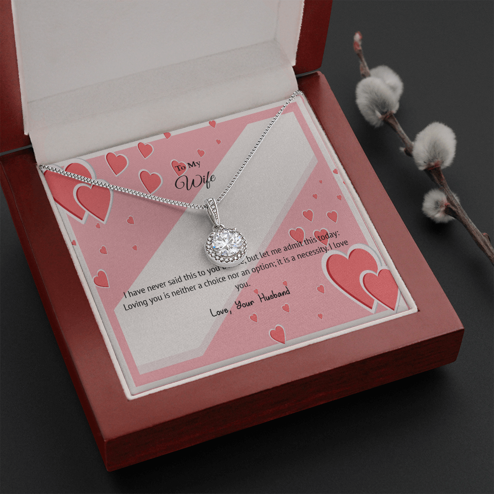 Wife Valentines Gift Love is Necessity Eternal Union Necklace-Express Your Love Gifts