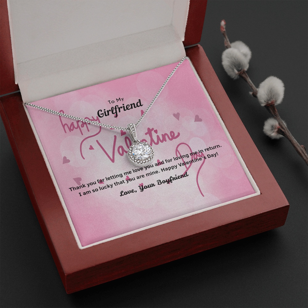 To My Girlfriend Valentines Gift Thank You For Loving Me Eternal Union Necklace-Express Your Love Gifts