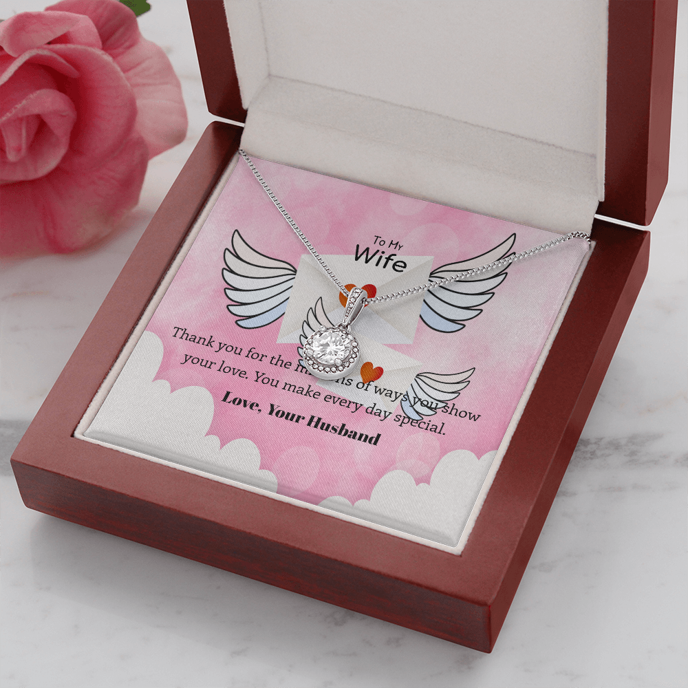 Wife Valentines Gift Show Your Love Eternal Union Necklace-Express Your Love Gifts