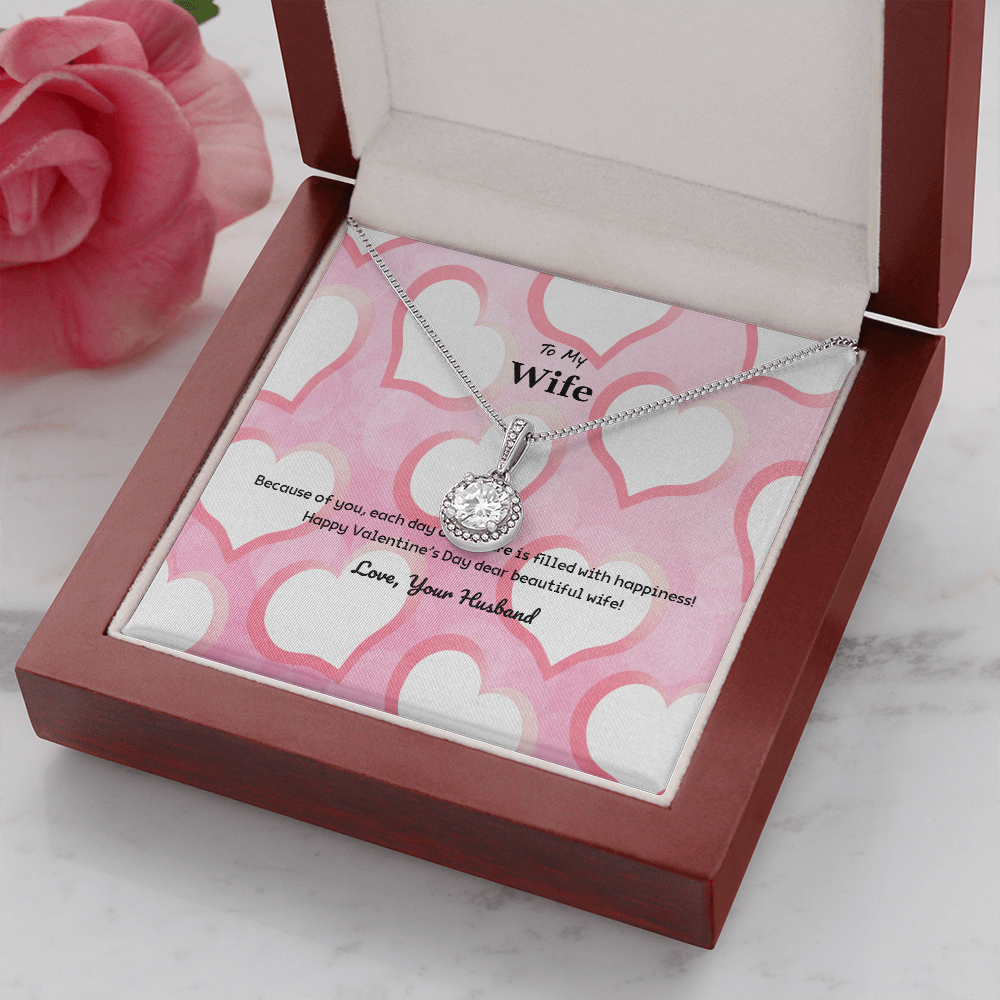 Wife Valentines Gift Filled With Happiness Eternal Union Necklace-Express Your Love Gifts