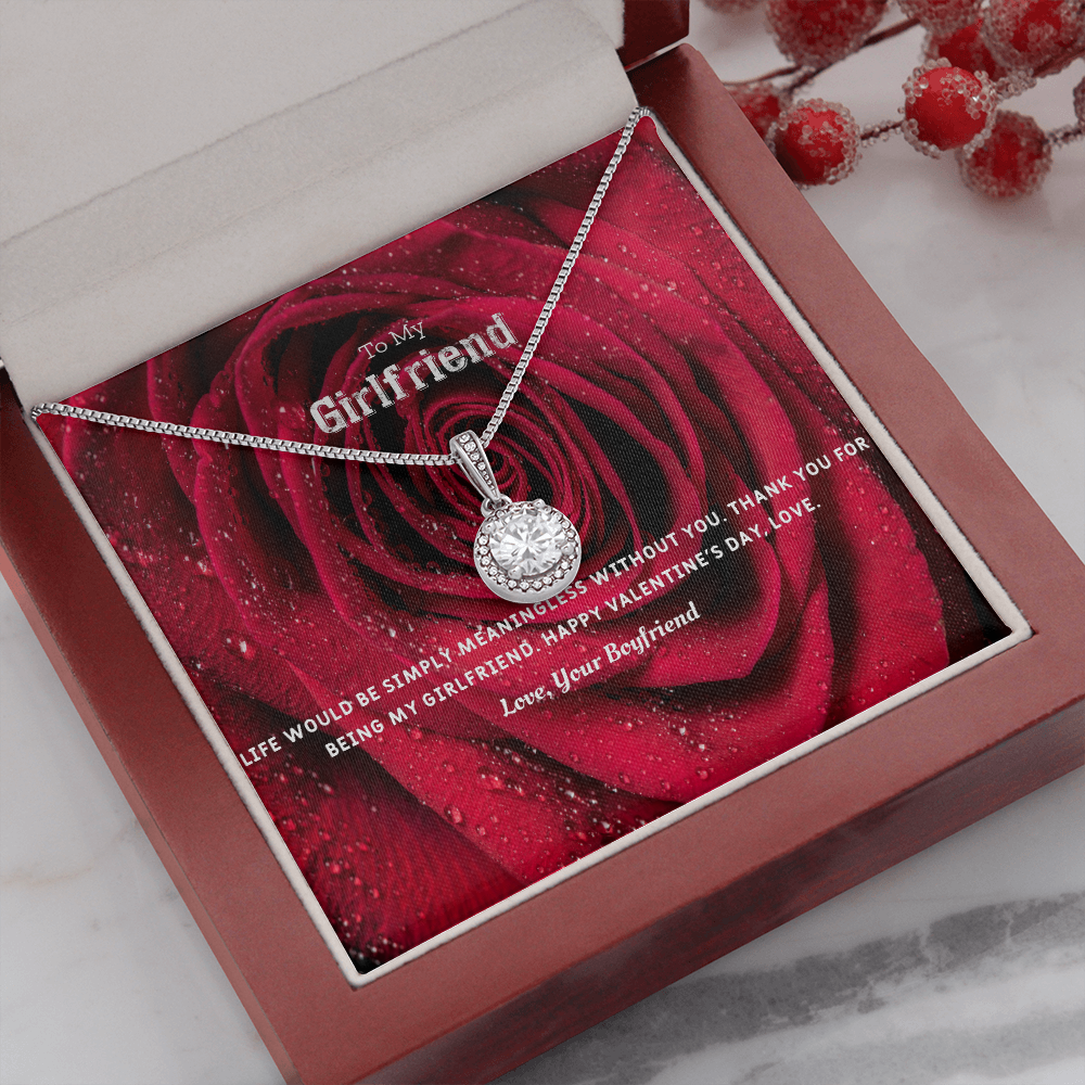 To My Girlfriend Valentines Gift Life Without You Eternal Union Necklace-Express Your Love Gifts