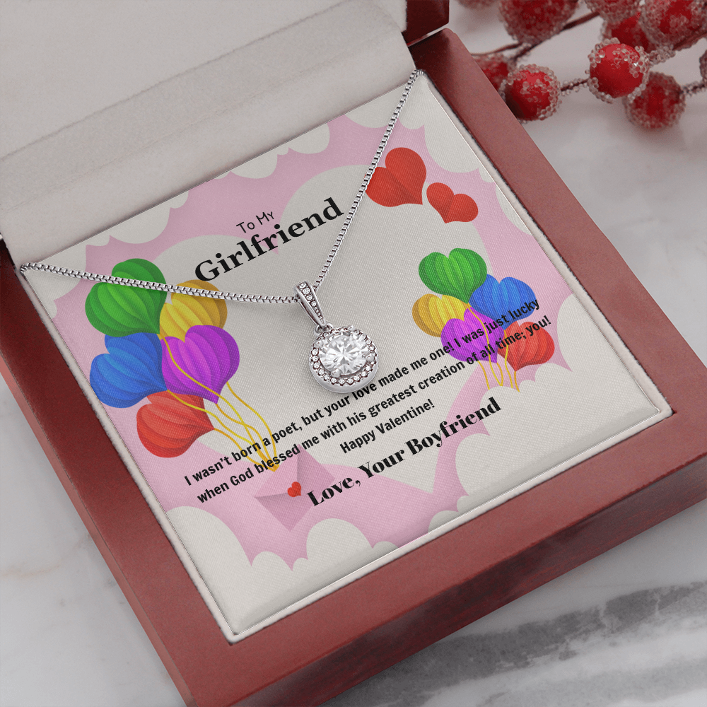 To My Girlfriend Valentines Gift God Bless Me Eternal Union Necklace-Express Your Love Gifts