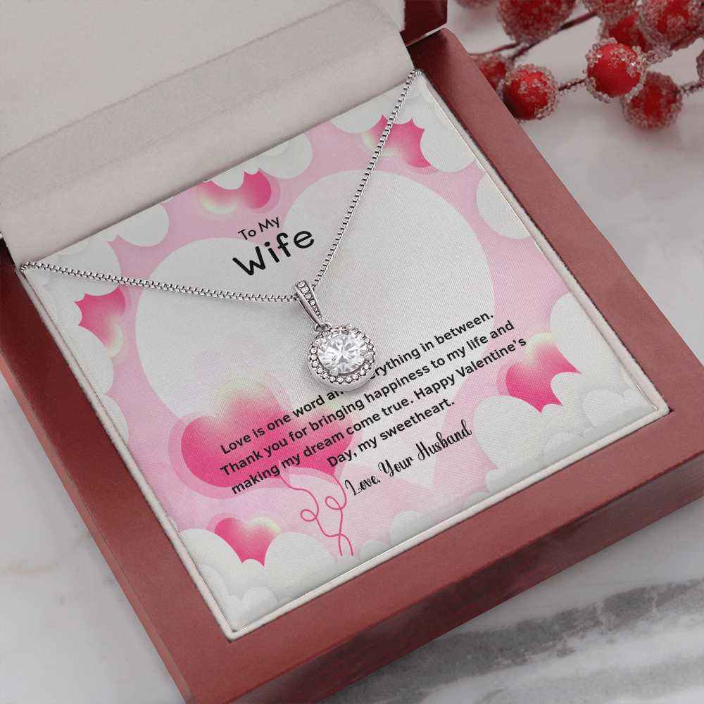 Wife Valentines Gift Thank You For Bringing Happiness Eternal Union Necklace-Express Your Love Gifts