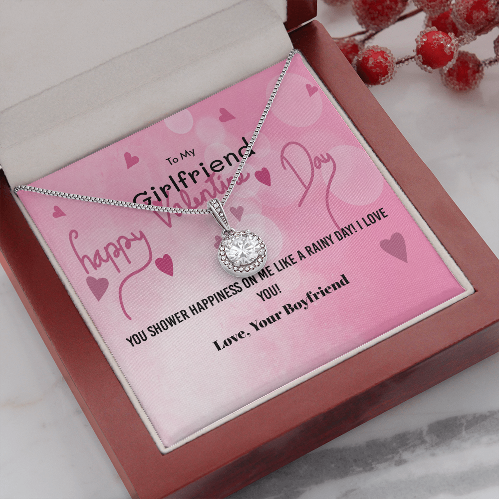 To My Girlfriend Valentines Gift You Shower Happiness Eternal Union Necklace-Express Your Love Gifts