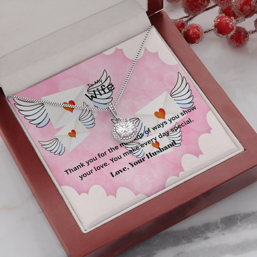 Wife Valentines Gift Every Day Eternal Union Necklace-Express Your Love Gifts