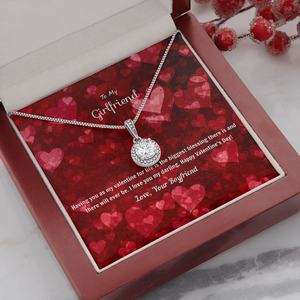 To My Girlfriend Valentines Gift You're the Biggest Blessing Eternal Union Necklace-Express Your Love Gifts