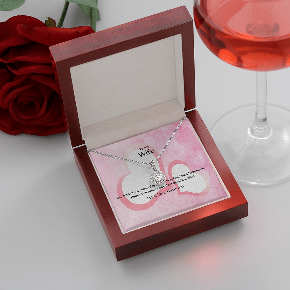 Wife Valentines Gift Each Day Eternal Union Necklace-Express Your Love Gifts