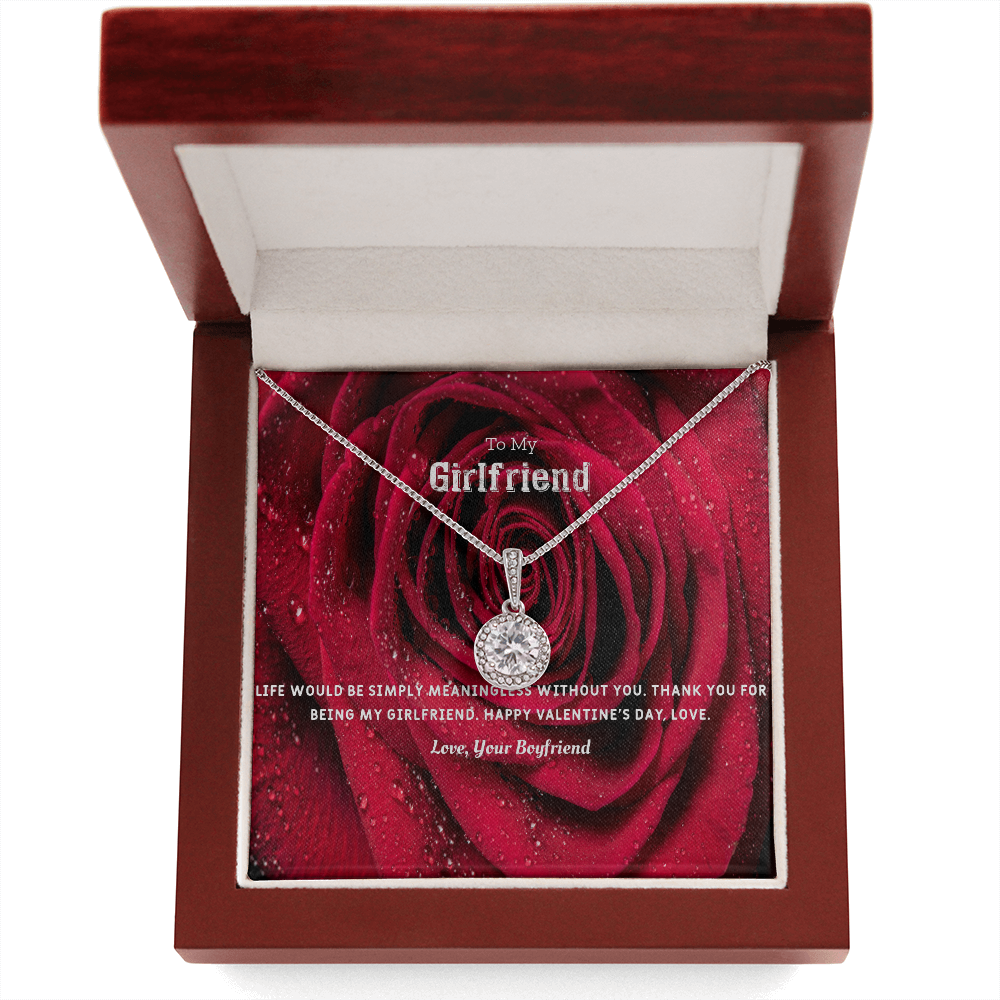 To My Girlfriend Valentines Gift Life Without You Eternal Union Necklace-Express Your Love Gifts