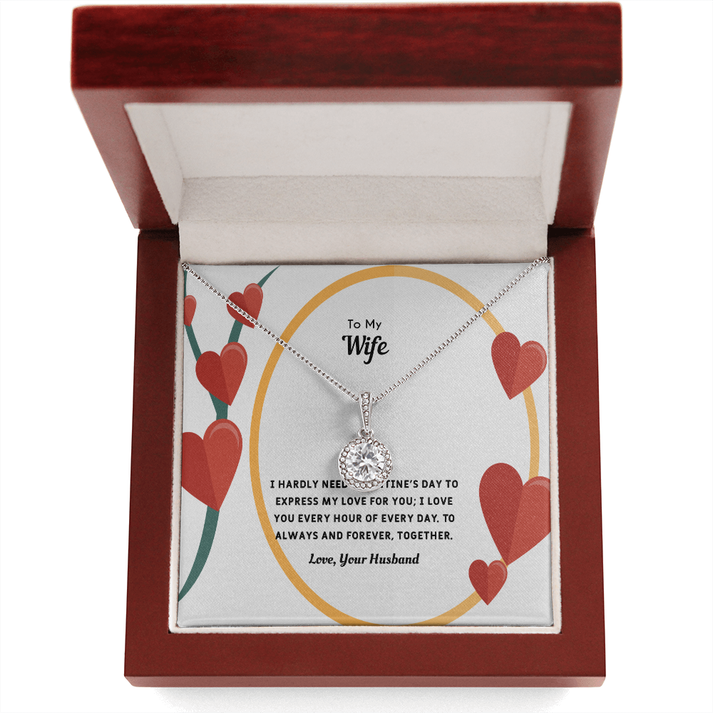 Wife Valentines Gift Love You Every Hour Eternal Union Necklace-Express Your Love Gifts