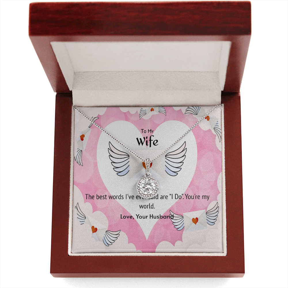 Wife Valentines Gift The Beast Words I Do Eternal Union Necklace-Express Your Love Gifts