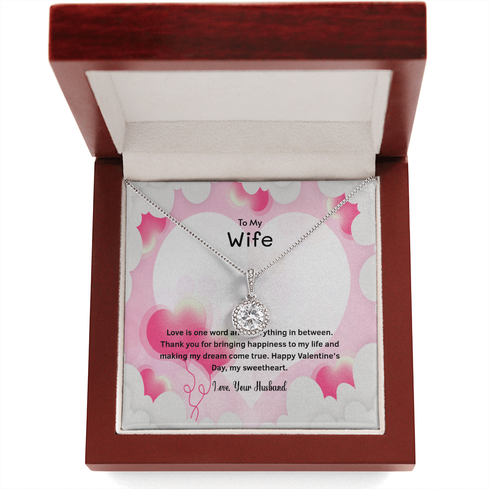 Wife Valentines Gift Thank You For Bringing Happiness Eternal Union Necklace-Express Your Love Gifts