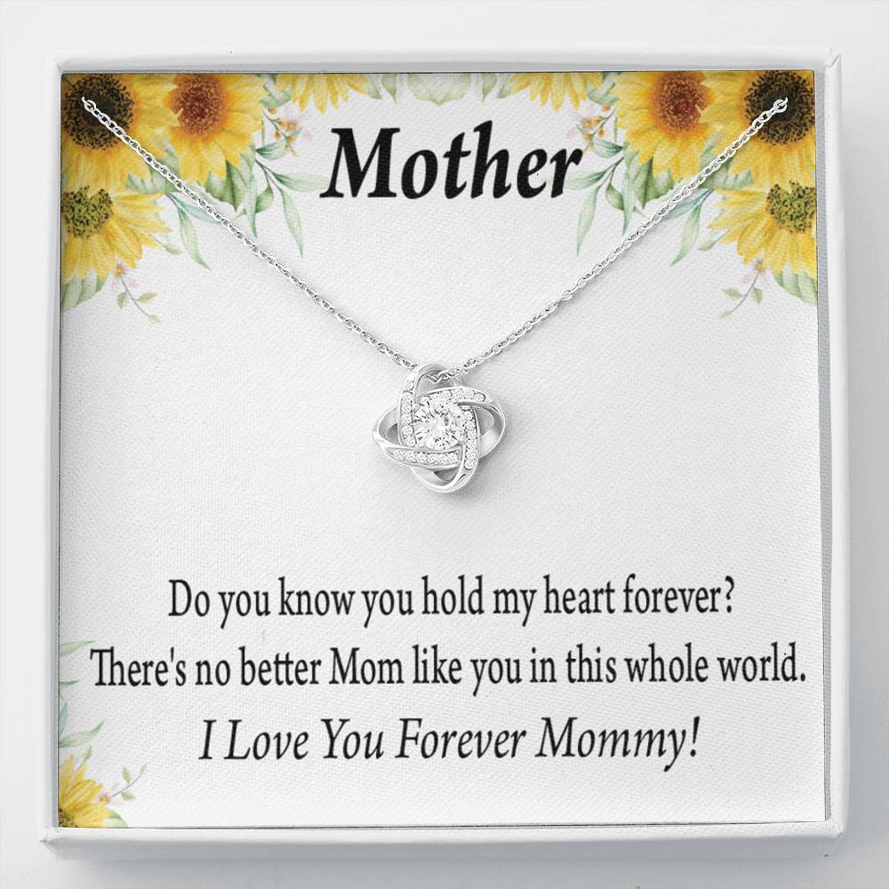 To Mom You Hold My Heart Love Knot Message Card From Son Daughter Gift Anniversary Birthday Graduation-Express Your Love Gifts