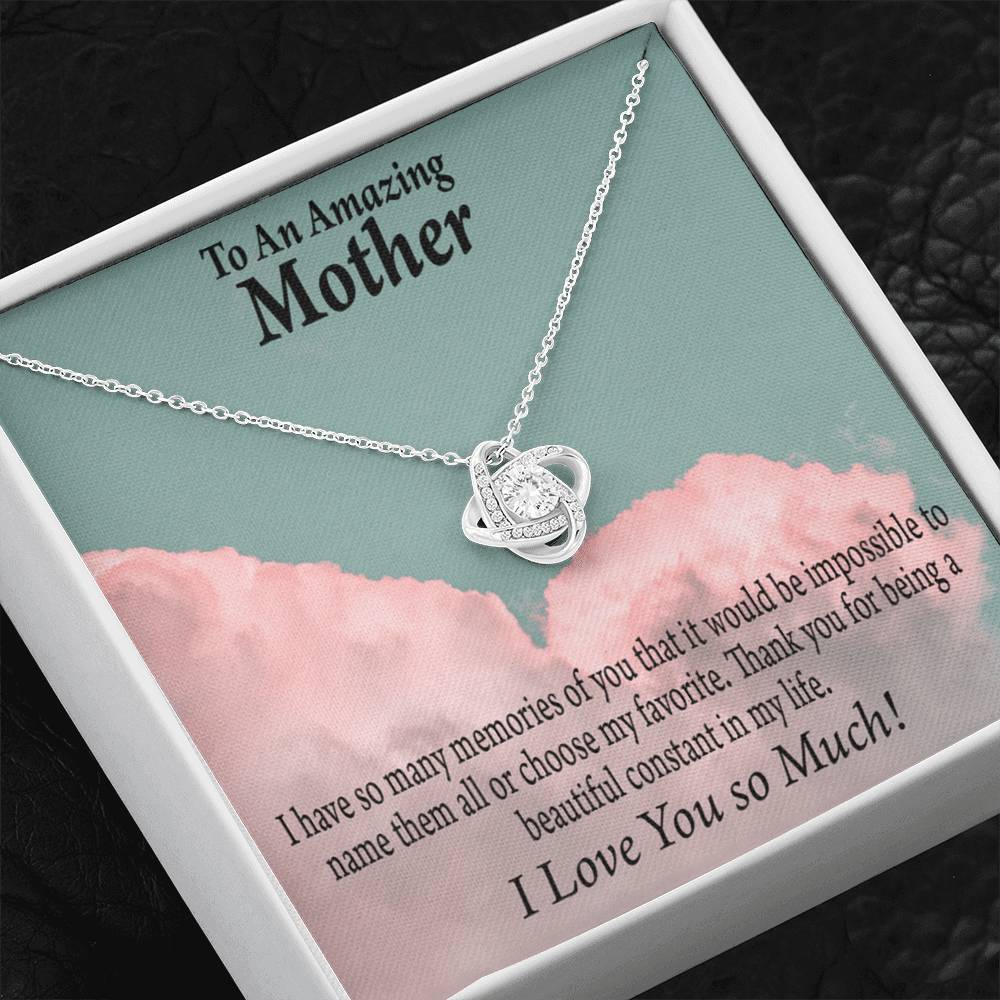 To Mom Constant In My Life Love Knot Message Card From Son Daughter Gift Anniversary Birthday Graduation-Express Your Love Gifts