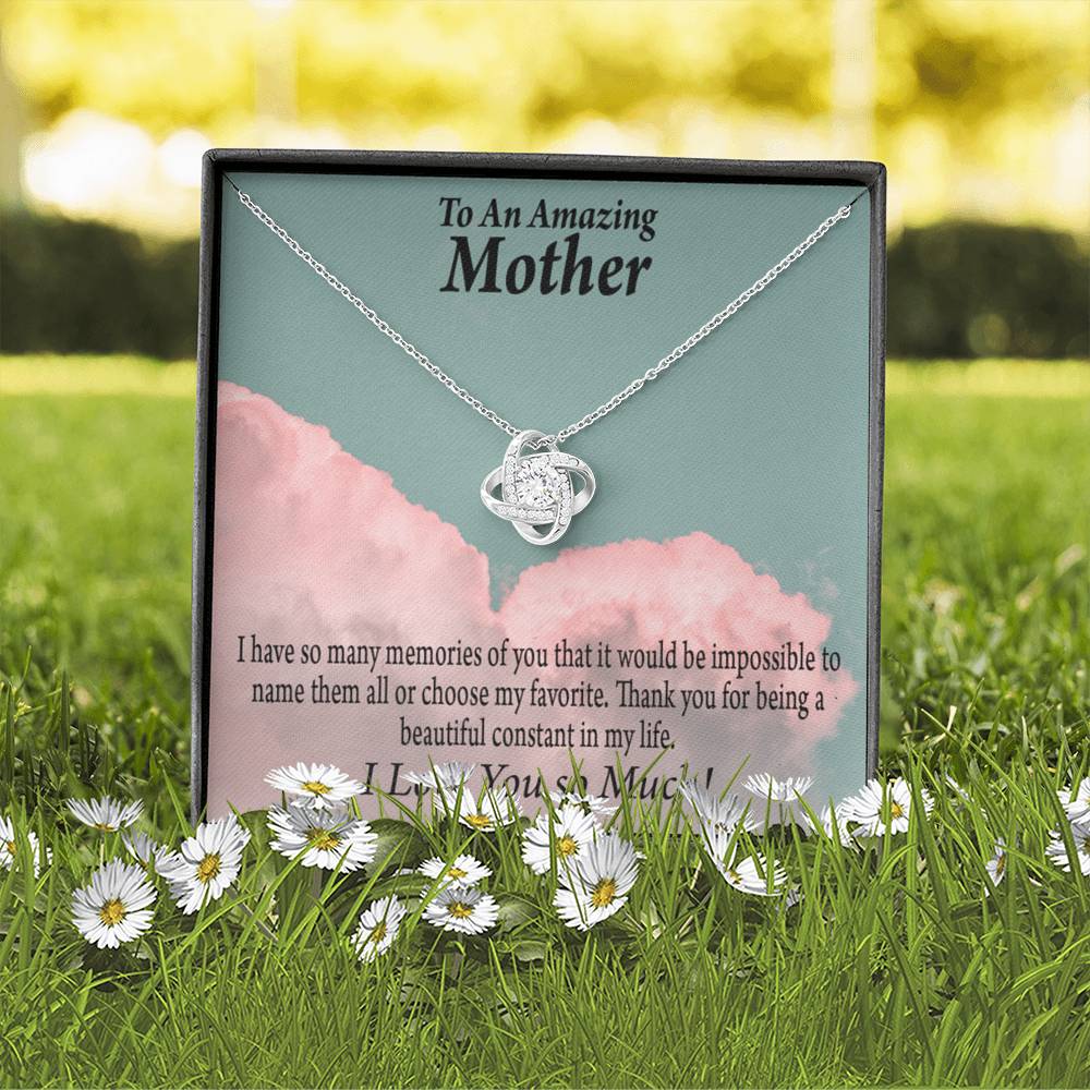 To Mom Constant In My Life Love Knot Message Card From Son Daughter Gift Anniversary Birthday Graduation-Express Your Love Gifts