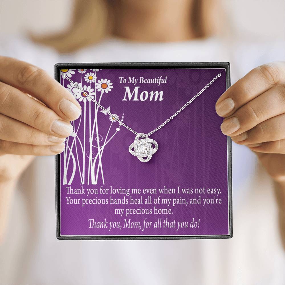 To Mom Thank You Love Knot Message Card From Son Daughter Gift Anniversary Birthday Graduation-Express Your Love Gifts