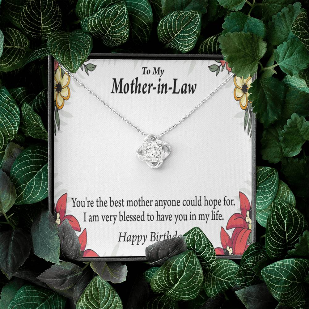 Happy Birthday Mother-In Law Love Knot Message Card From Son Daughter Gift Anniversary Birthday Graduation-Express Your Love Gifts