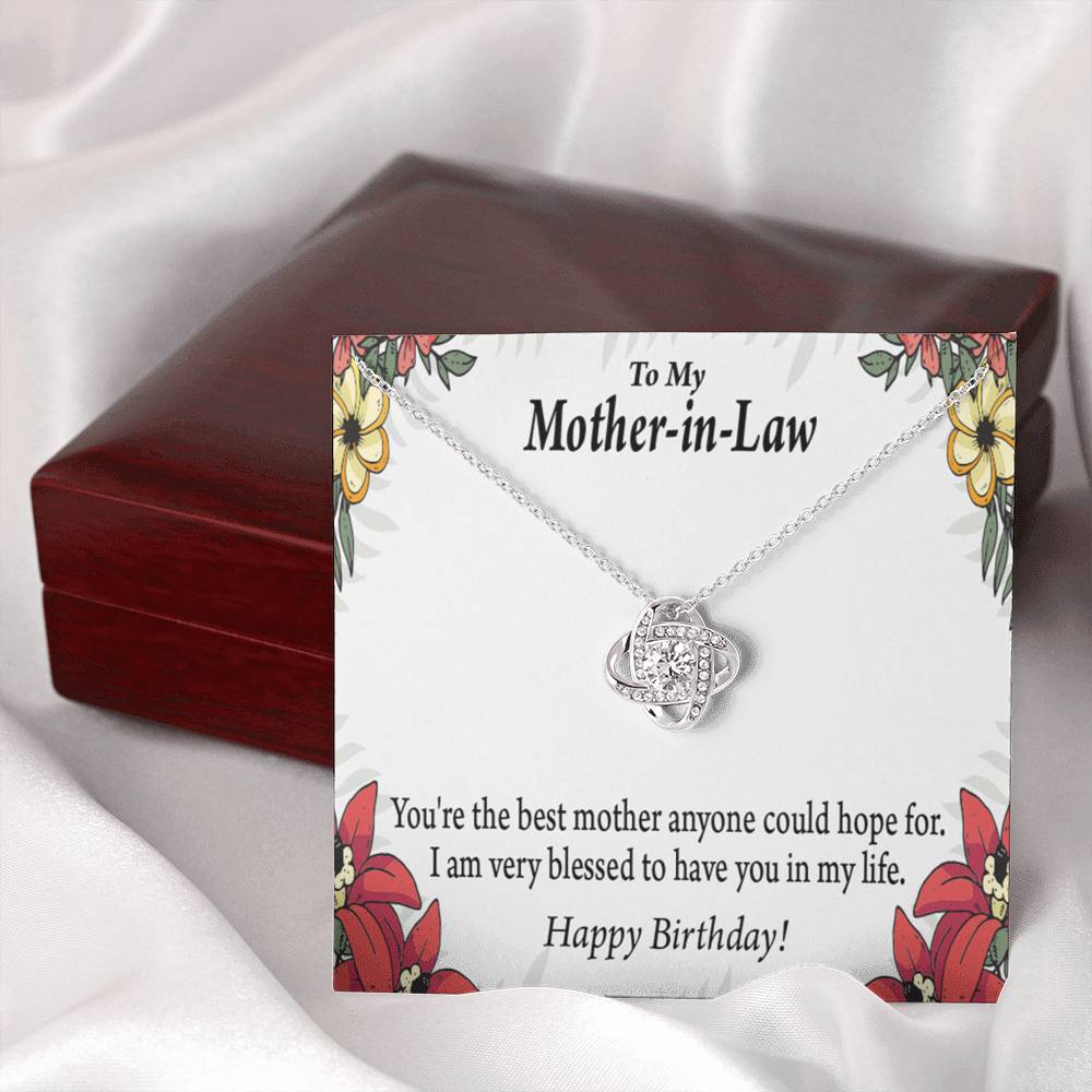Happy Birthday Mother-In Law Love Knot Message Card From Son Daughter Gift Anniversary Birthday Graduation-Express Your Love Gifts