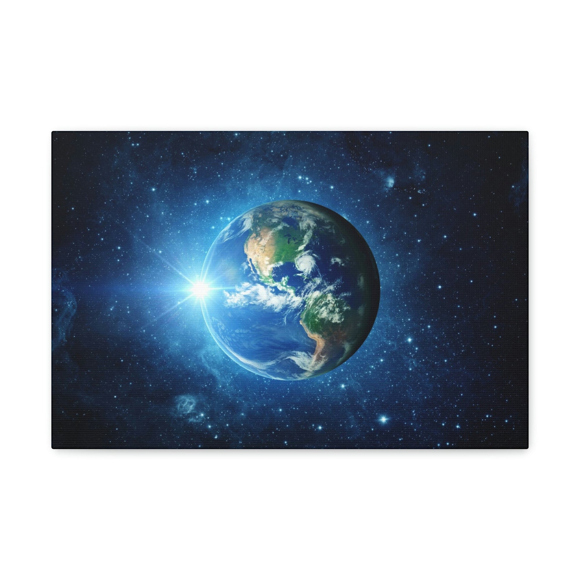 Astonishing Earth and Stars Scene Beautiful Awesome and Breathtaking Beauty Nature Scene Shining Stars in Galaxy Wall Art Ready to Hang Unframed-Express Your Love Gifts