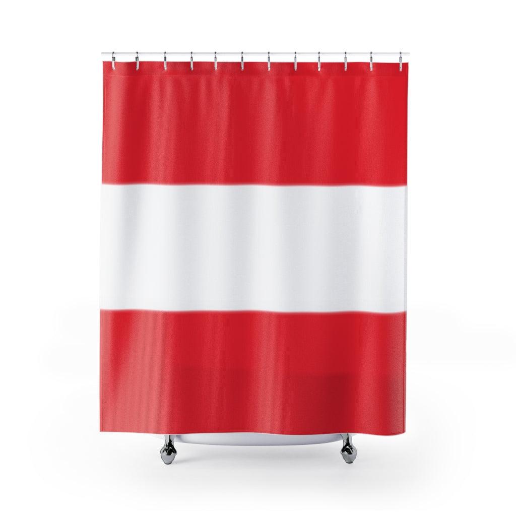 Austria Flag Stylish Design 71&quot; x 74&quot; Elegant Waterproof Shower Curtain for a Spa-like Bathroom Paradise Exceptional Craftsmanship-Express Your Love Gifts