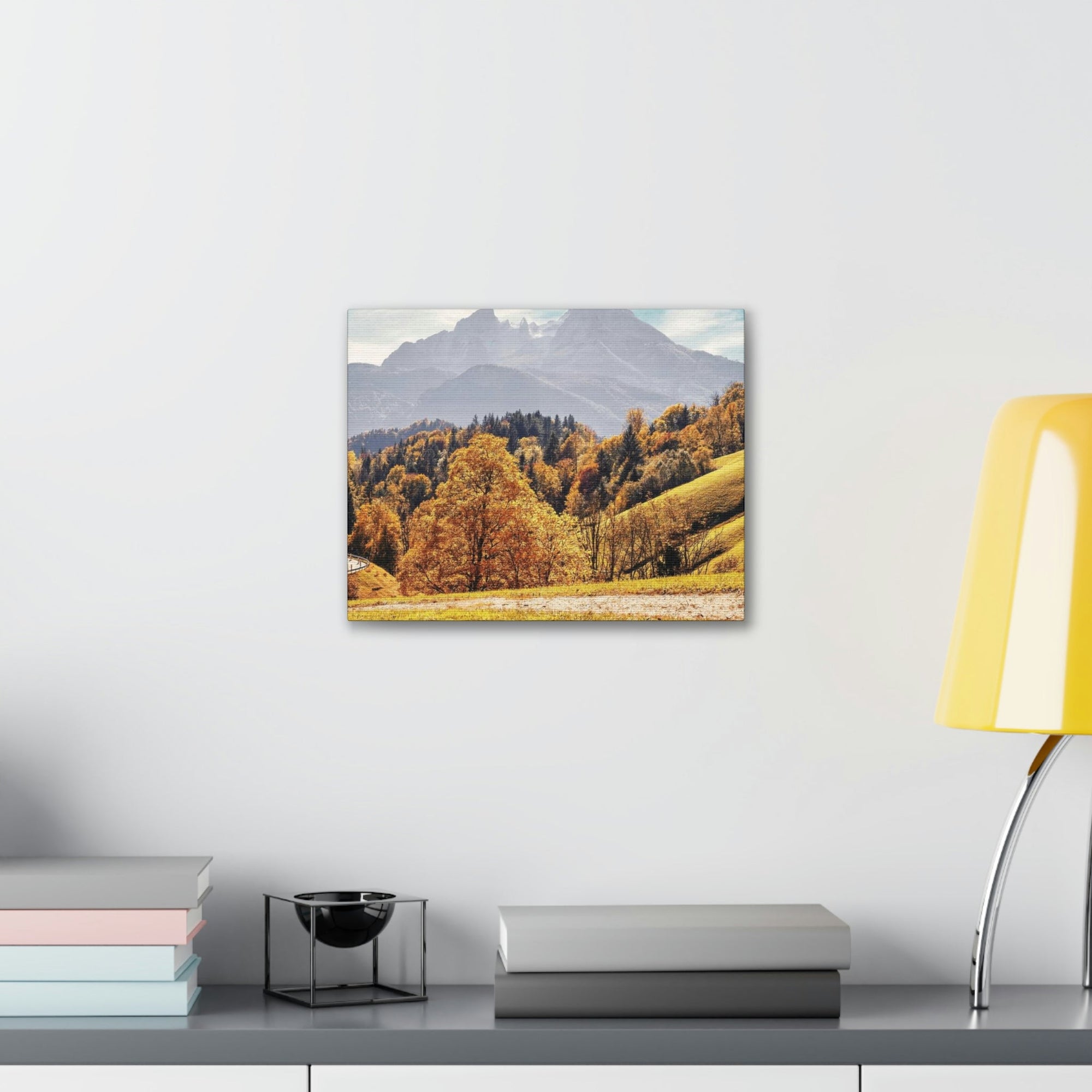 Autumn Fall Scene Beautiful Stunning Autumn Landscape Beauty Nature Scene Vivid Atmospheric Nature Wall Art Ready to Hang Unframed-Express Your Love Gifts