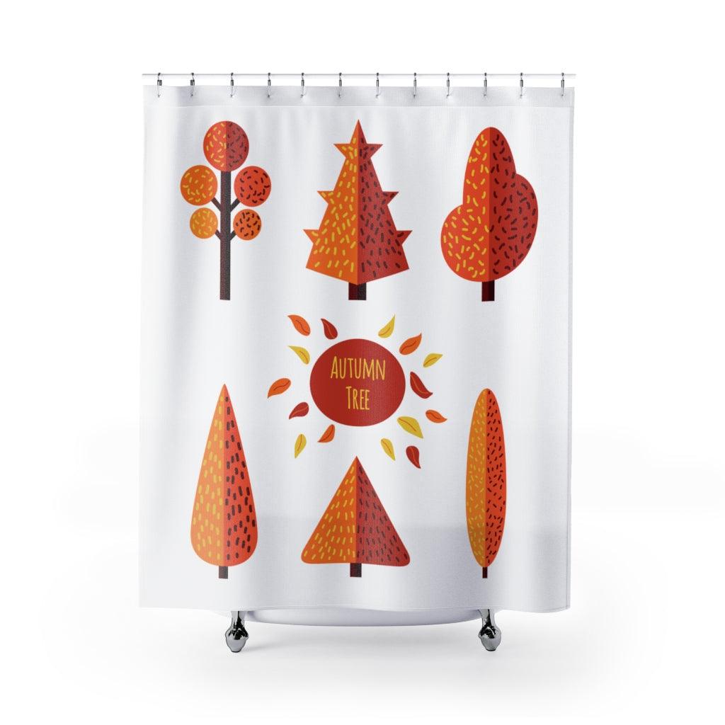 Autumn Tree Set Stylish Design 71&quot; x 74&quot; Elegant Waterproof Shower Curtain for a Spa-like Bathroom Paradise Exceptional Craftsmanship-Express Your Love Gifts