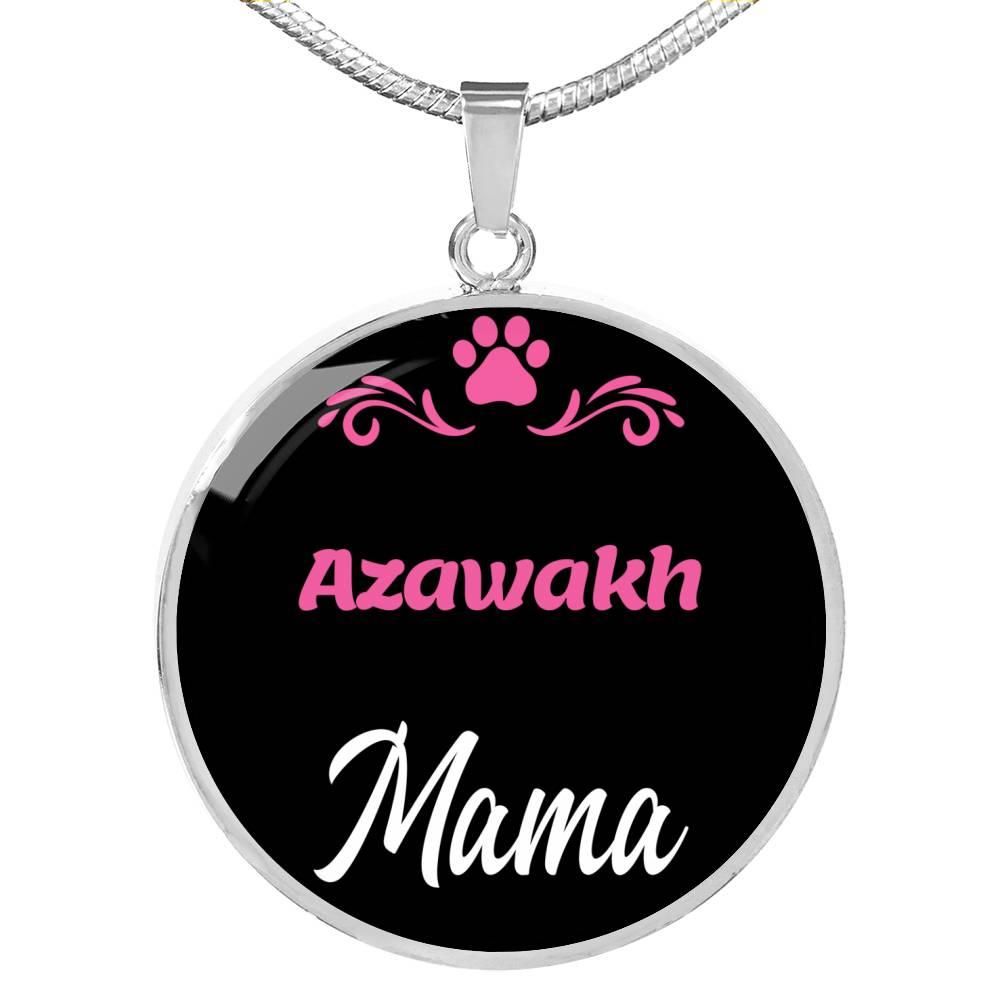 Azawakh Mama Necklace Circle Pendant Stainless Steel or 18k Gold 18-22" Dog Mom Pendant-Express Your Love Gifts