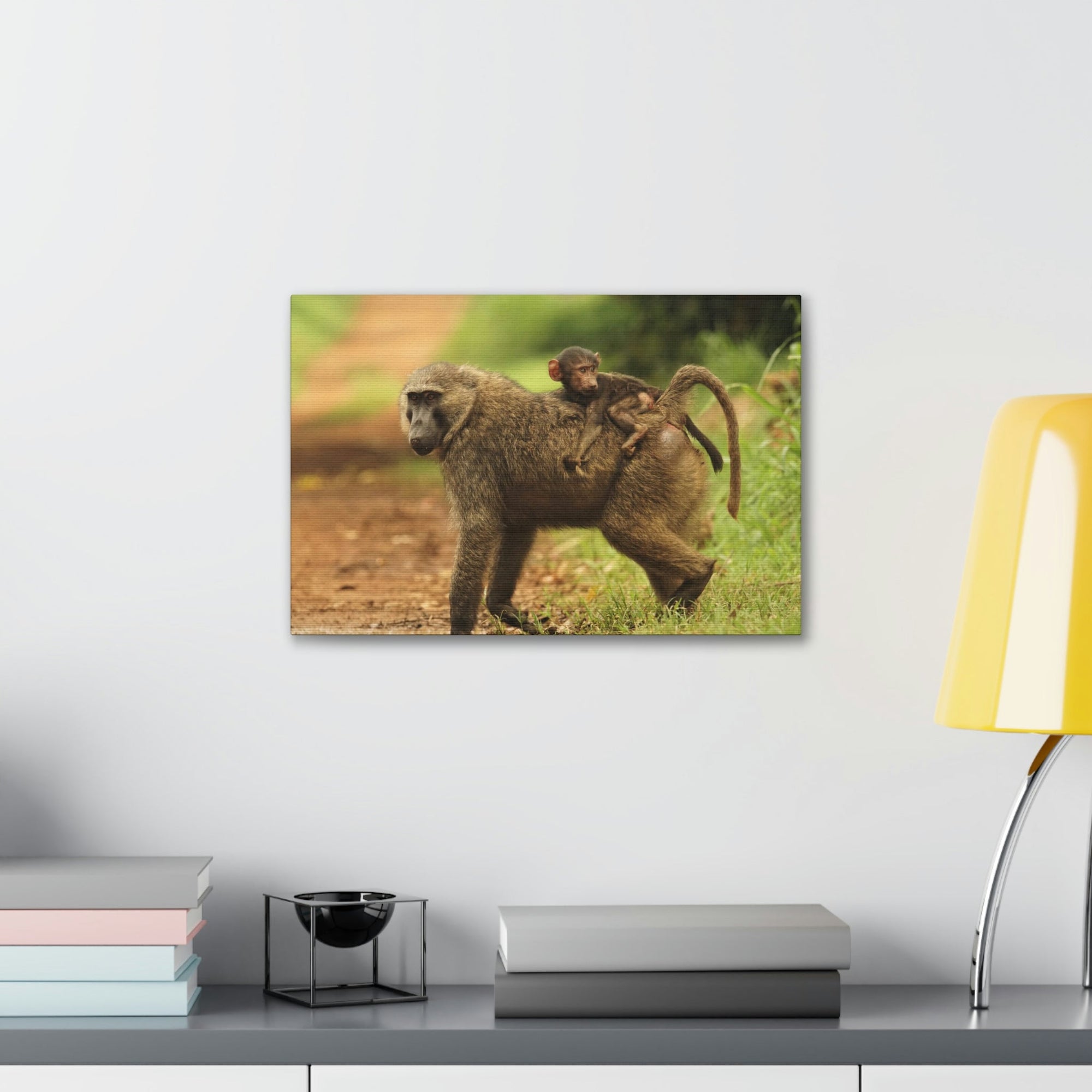 Scripture Walls Baboon Hunting Baboon on Hunt Print Animal Wall Art Wildlife Canvas Prints Wall Art Ready to Hang Unframed-Express Your Love Gifts