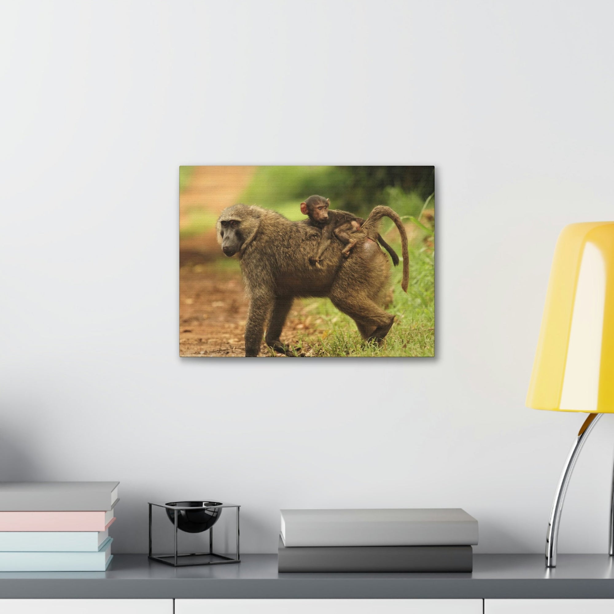 Scripture Walls Baboon Hunting Baboon on Hunt Print Animal Wall Art Wildlife Canvas Prints Wall Art Ready to Hang Unframed-Express Your Love Gifts