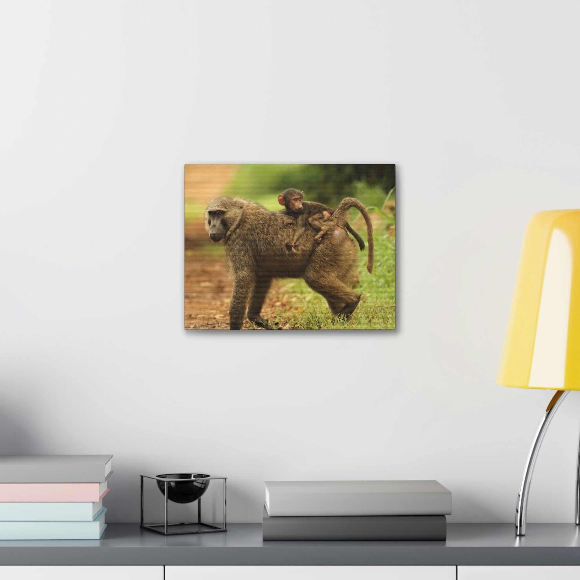 Scripture Walls Baboon Hunting Baboon on Hunt Print Animal Wall Art Wildlife Canvas Prints Wall Art Ready to Hang Unframed-Express Your Love Gifts