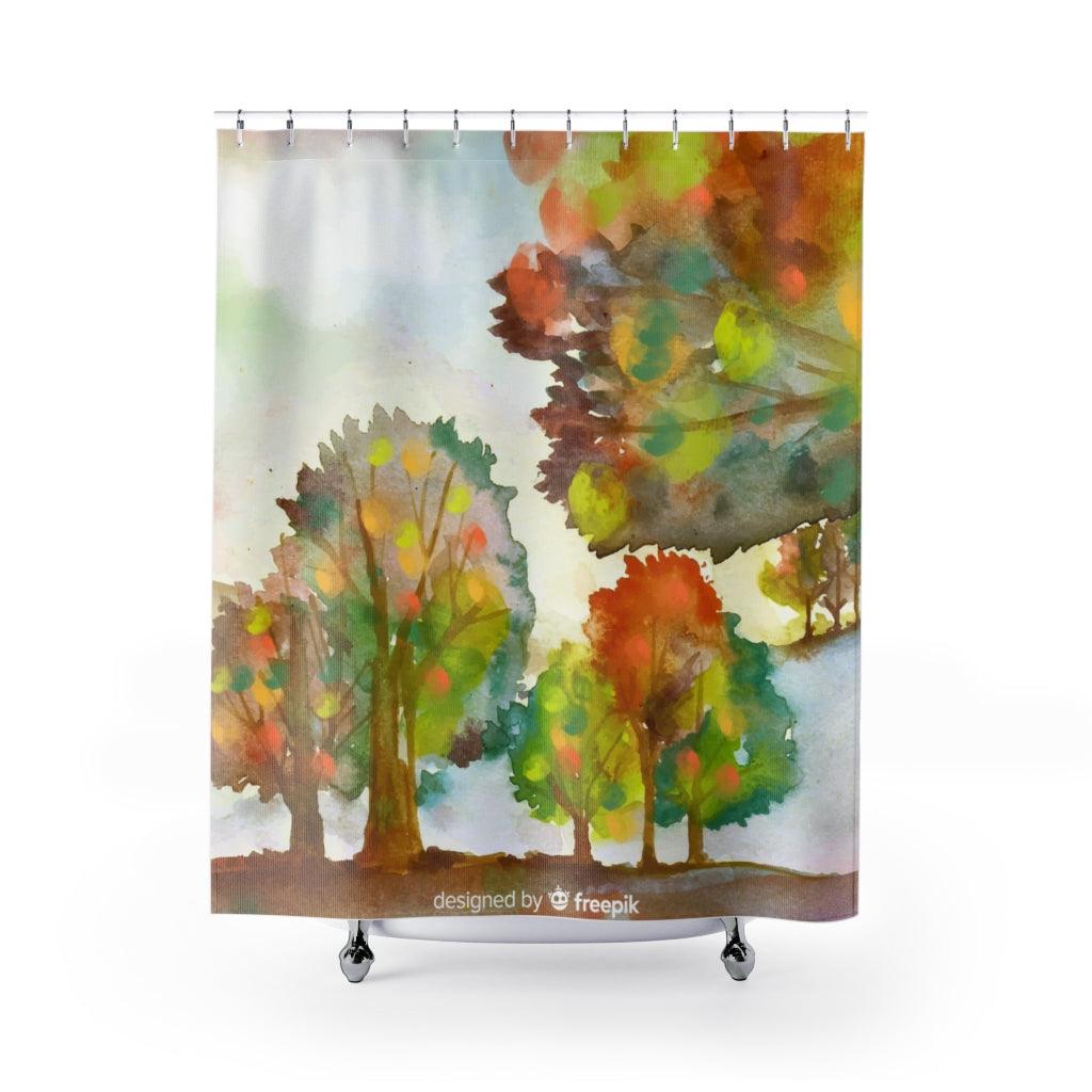 Background With Landscape Stylish Design 71" x 74" Elegant Waterproof Shower Curtain for a Spa-like Bathroom Paradise Exceptional Craftsmanship-Express Your Love Gifts