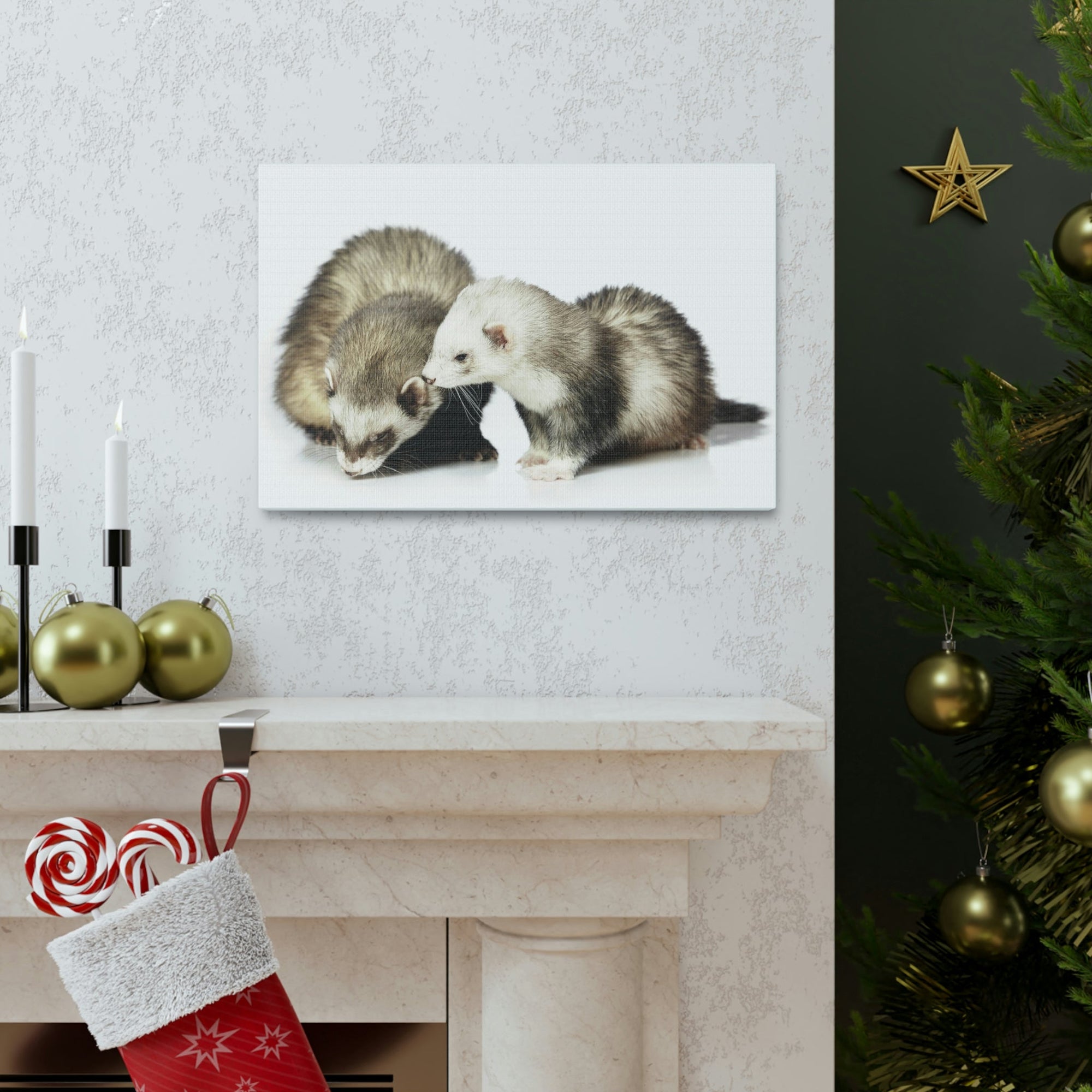 Scripture Walls Badger Group Badger Troop Print Animal Wall Art Wildlife Canvas Prints Wall Art Ready to Hang Unframed-Express Your Love Gifts