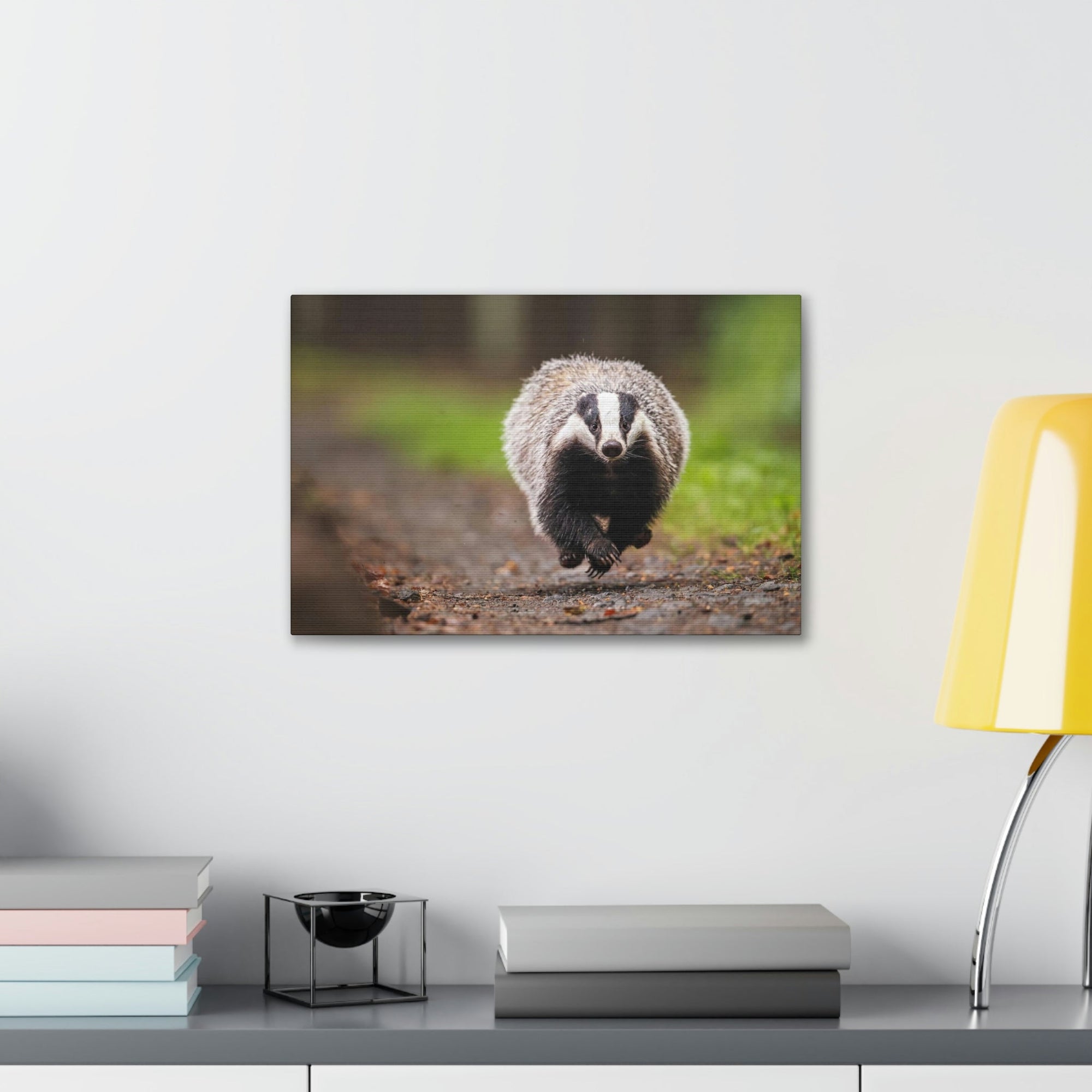 Scripture Walls Badger Hunting Badger on Hunt Print Animal Wall Art Wildlife Canvas Prints Wall Art Ready to Hang Unframed-Express Your Love Gifts