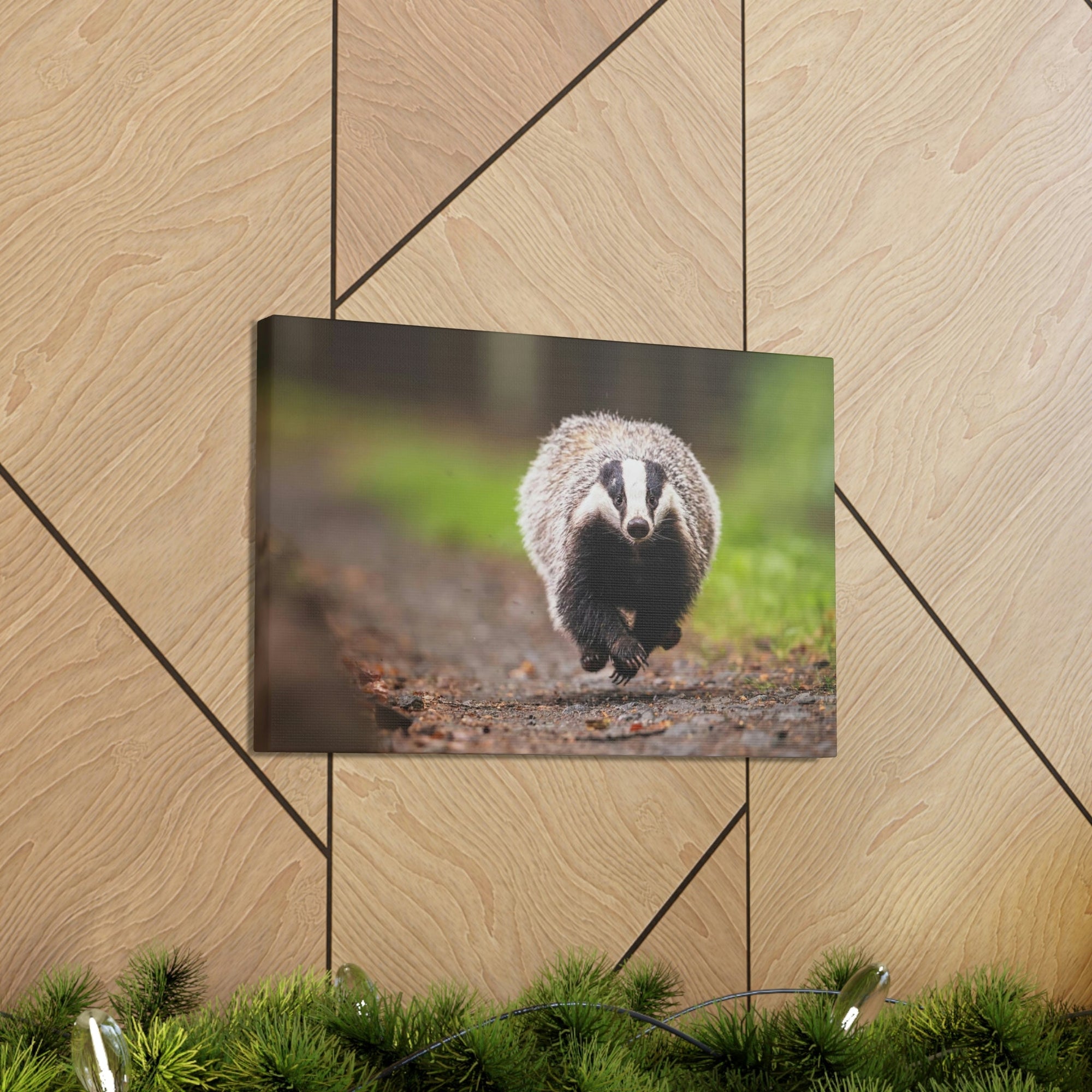 Scripture Walls Badger Hunting Badger on Hunt Print Animal Wall Art Wildlife Canvas Prints Wall Art Ready to Hang Unframed-Express Your Love Gifts