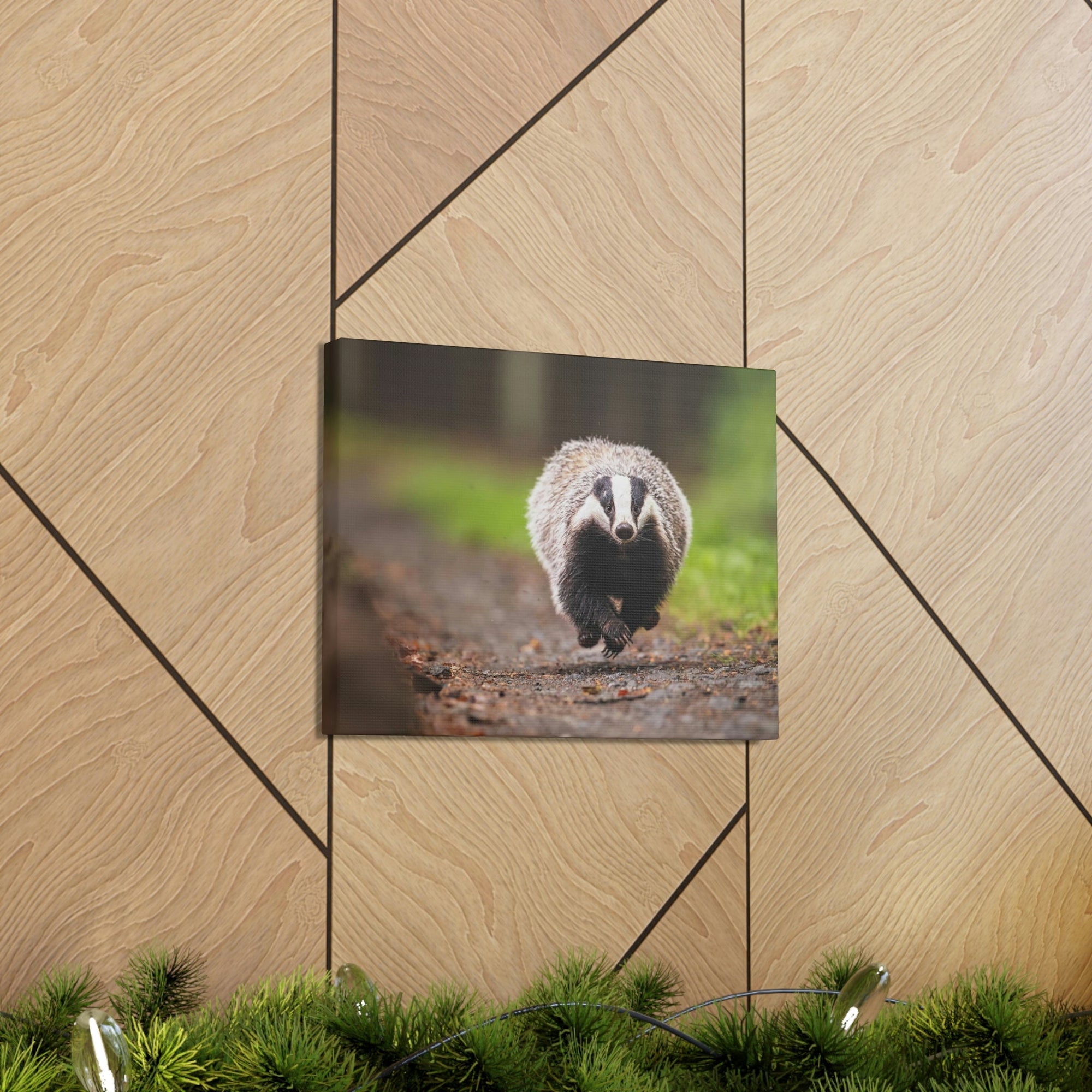 Scripture Walls Badger Hunting Badger on Hunt Print Animal Wall Art Wildlife Canvas Prints Wall Art Ready to Hang Unframed-Express Your Love Gifts