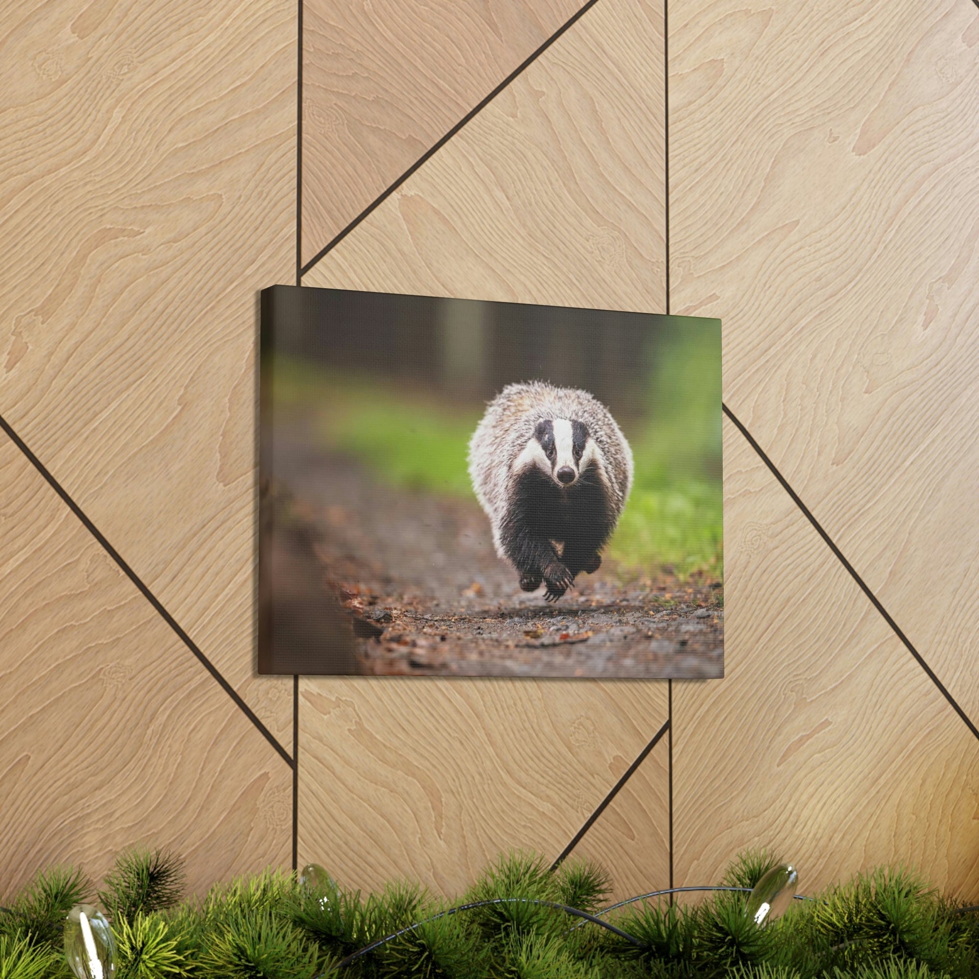 Scripture Walls Badger Hunting Badger on Hunt Print Animal Wall Art Wildlife Canvas Prints Wall Art Ready to Hang Unframed-Express Your Love Gifts