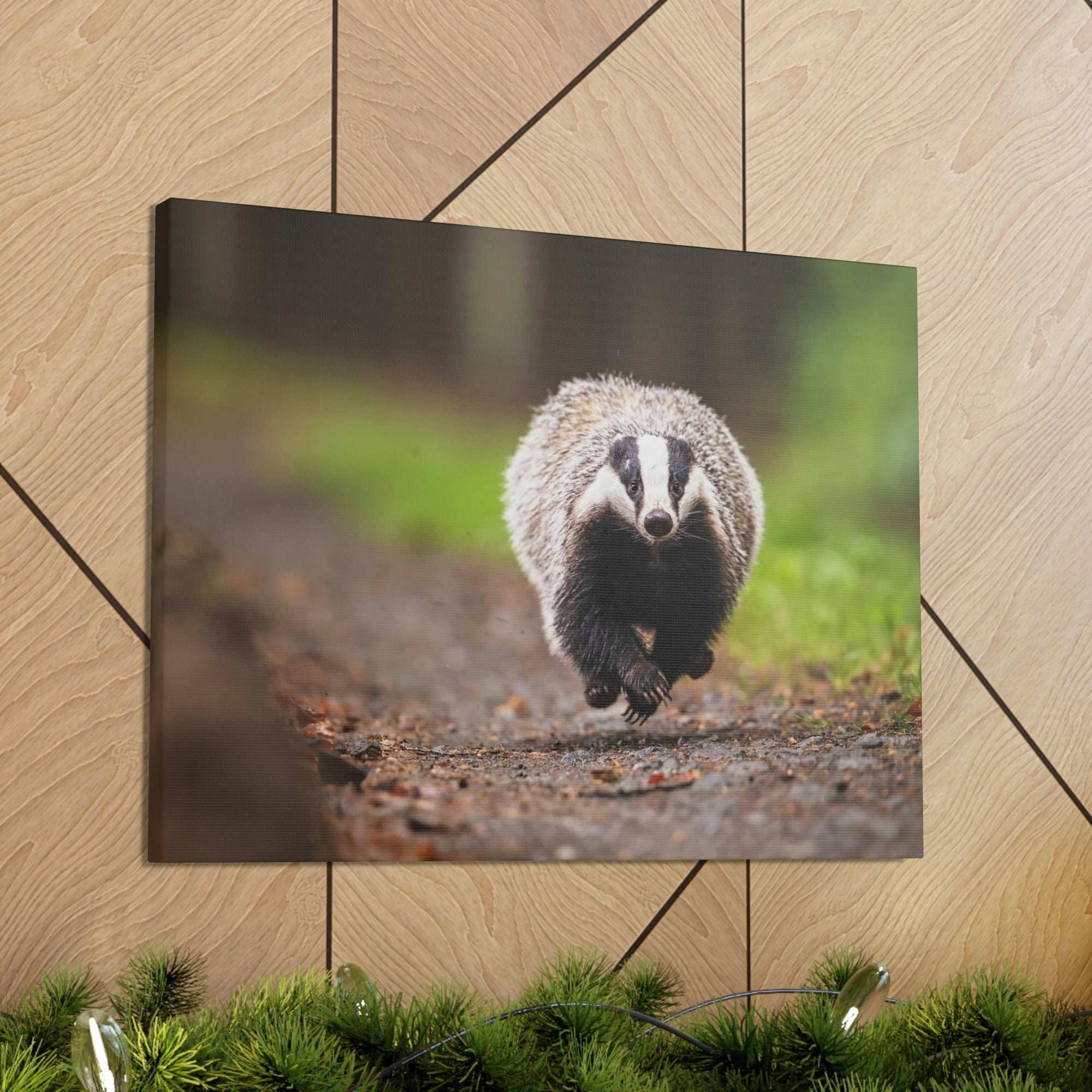 Scripture Walls Badger Hunting Badger on Hunt Print Animal Wall Art Wildlife Canvas Prints Wall Art Ready to Hang Unframed-Express Your Love Gifts