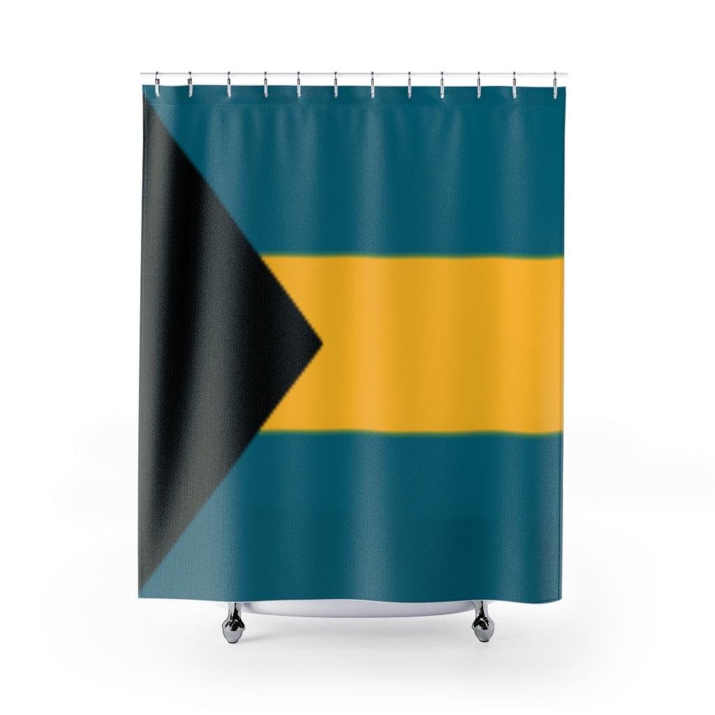 Bahamas Flag Stylish Design 71&quot; x 74&quot; Elegant Waterproof Shower Curtain for a Spa-like Bathroom Paradise Exceptional Craftsmanship-Express Your Love Gifts