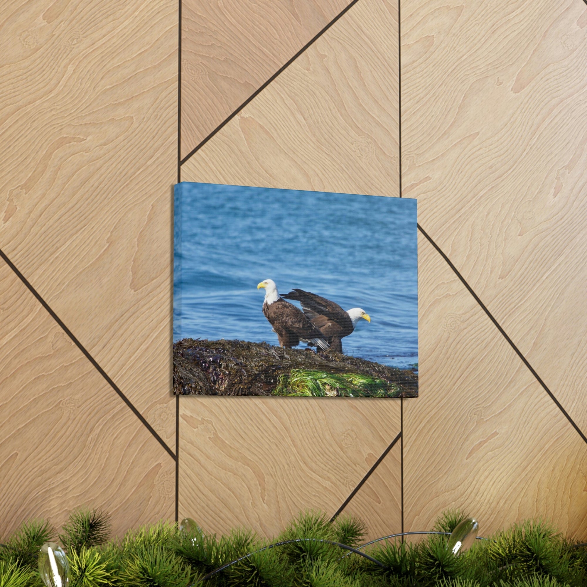 Scripture Walls Bald Eagle Group Bald Eagle Troop Print Animal Wall Art Wildlife Canvas Prints Wall Art Ready to Hang Unframed-Express Your Love Gifts