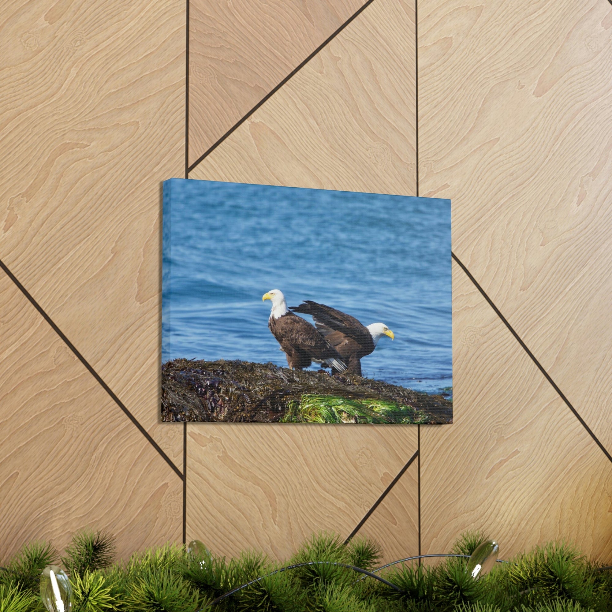 Scripture Walls Bald Eagle Group Bald Eagle Troop Print Animal Wall Art Wildlife Canvas Prints Wall Art Ready to Hang Unframed-Express Your Love Gifts