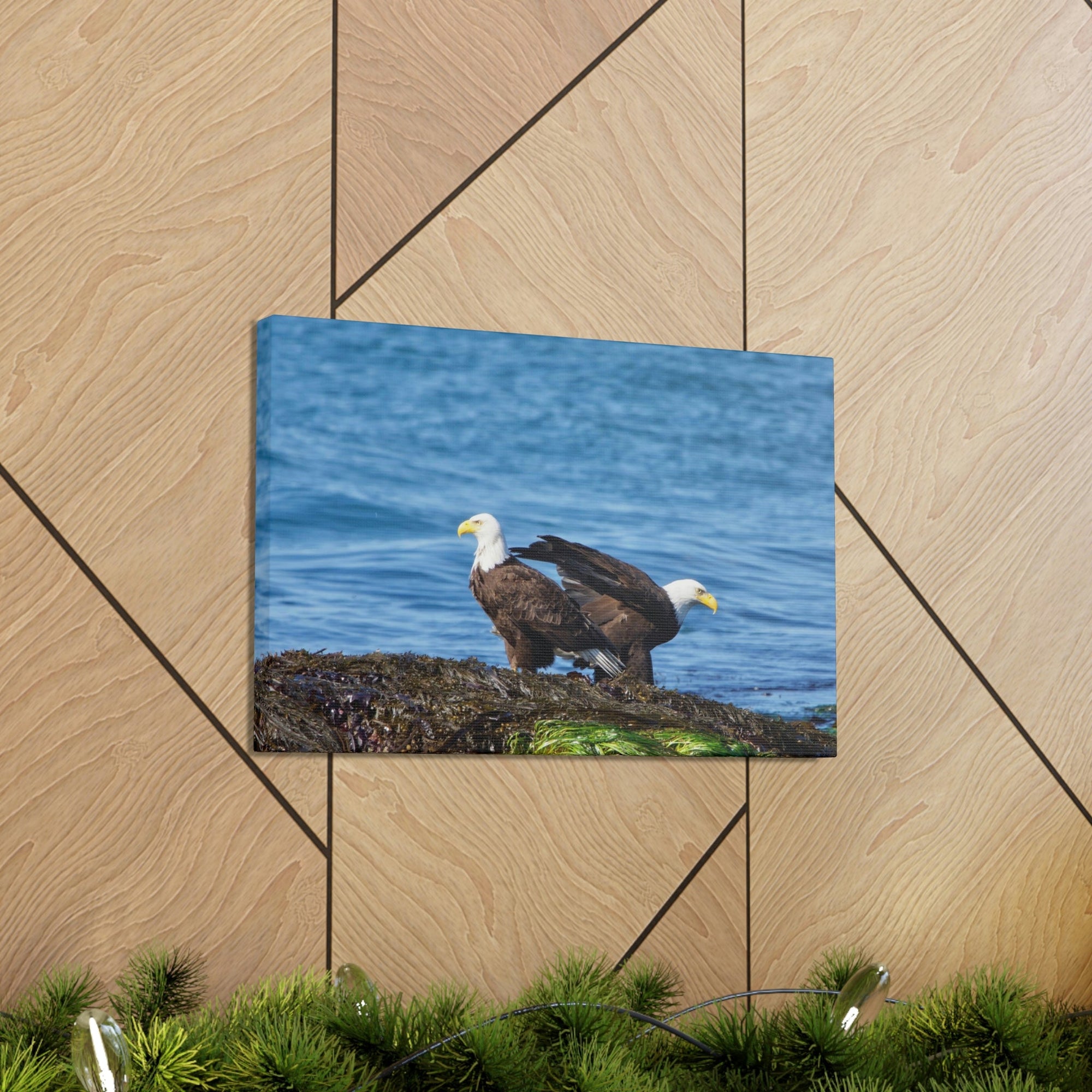 Scripture Walls Bald Eagle Group Bald Eagle Troop Print Animal Wall Art Wildlife Canvas Prints Wall Art Ready to Hang Unframed-Express Your Love Gifts