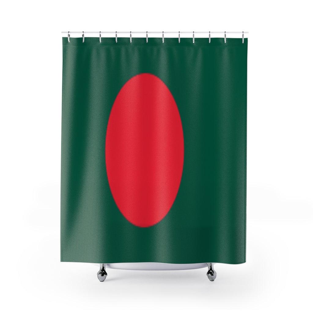 Bangladesh Flag Stylish Design 71" x 74" Elegant Waterproof Shower Curtain for a Spa-like Bathroom Paradise Exceptional Craftsmanship-Express Your Love Gifts