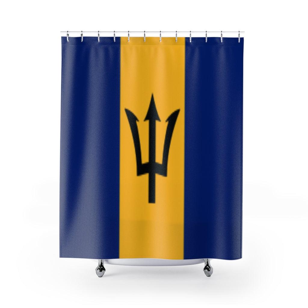 Barbados Flag Stylish Design 71&quot; x 74&quot; Elegant Waterproof Shower Curtain for a Spa-like Bathroom Paradise Exceptional Craftsmanship-Express Your Love Gifts