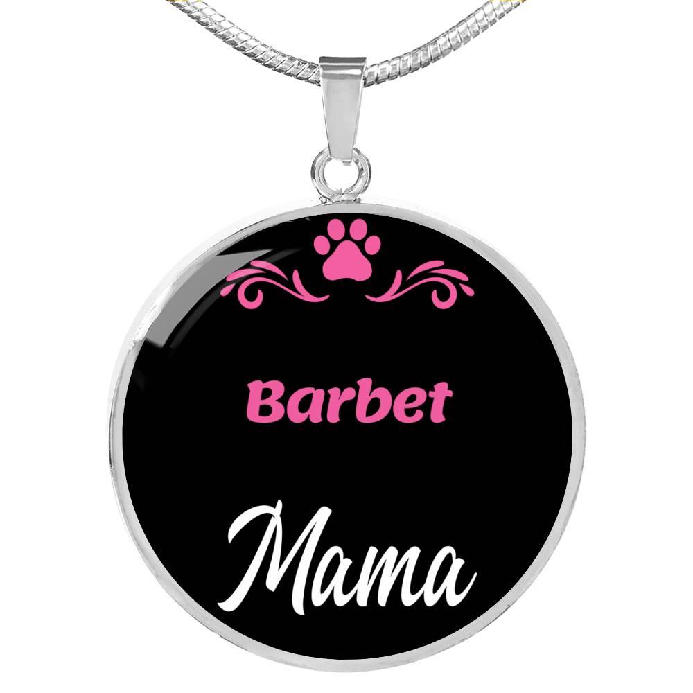 Barbet Mama Necklace Circle Pendant Stainless Steel or 18k Gold 18-22" Dog Mom Pendant-Express Your Love Gifts